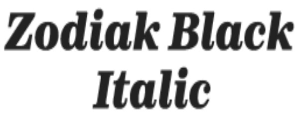 Zodiak Black Italic